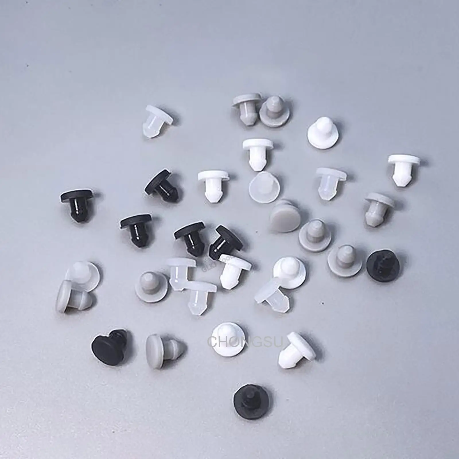 10pcs 2.5-12mm Black White Grey Clear Silicone Rubber Hole Caps T-type Plug Cover Snap-on Gasket Blanking End Cap Seal Stopper