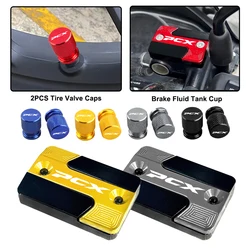 PCX Motorcycle Accessories Brake Fluid Tank Oil Cup For Honda PCX125 PCX150 PCX160 PCX 125 PCX 160 PCX 150 pcx Tire Valve Caps