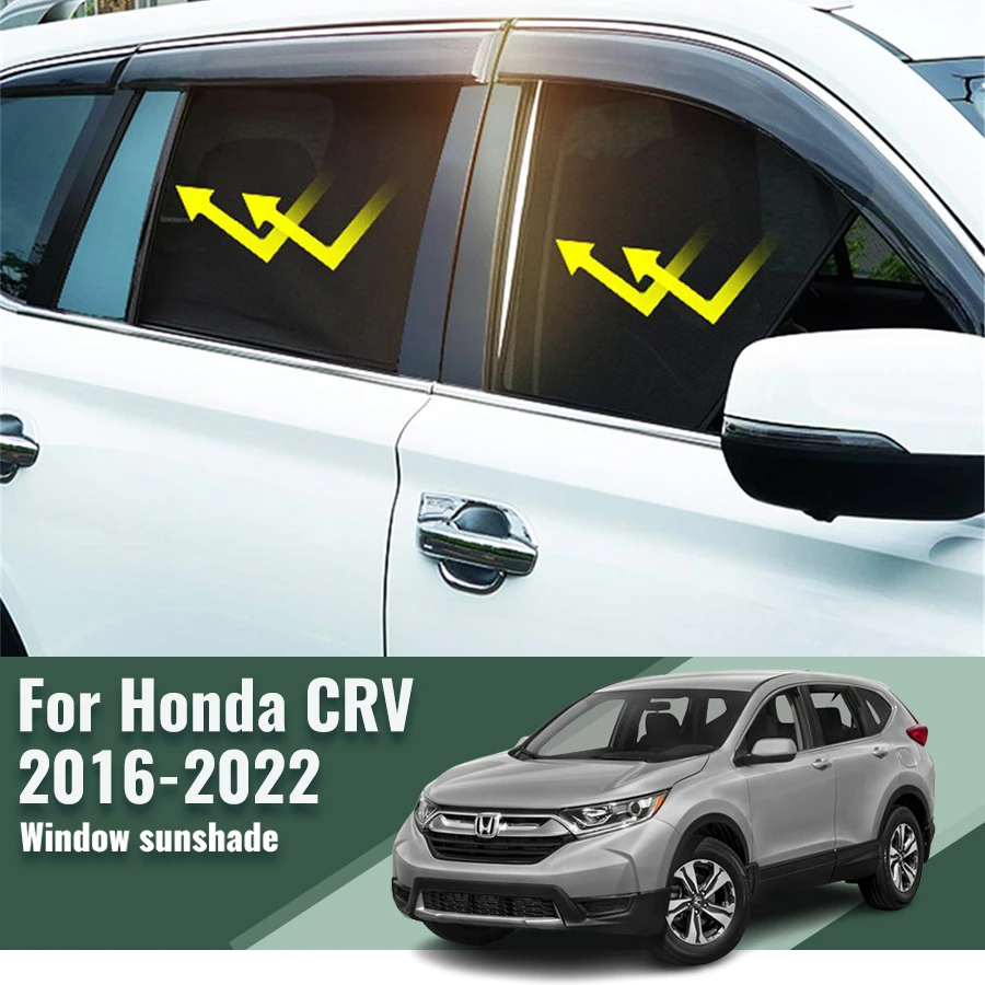 

For Honda CRV CR-V 7seats 2017 2018 2019 2020 2021 2022 Car Window Sunshade Uv Protection Auto Curtain Sun Shade Visor Net Mesh