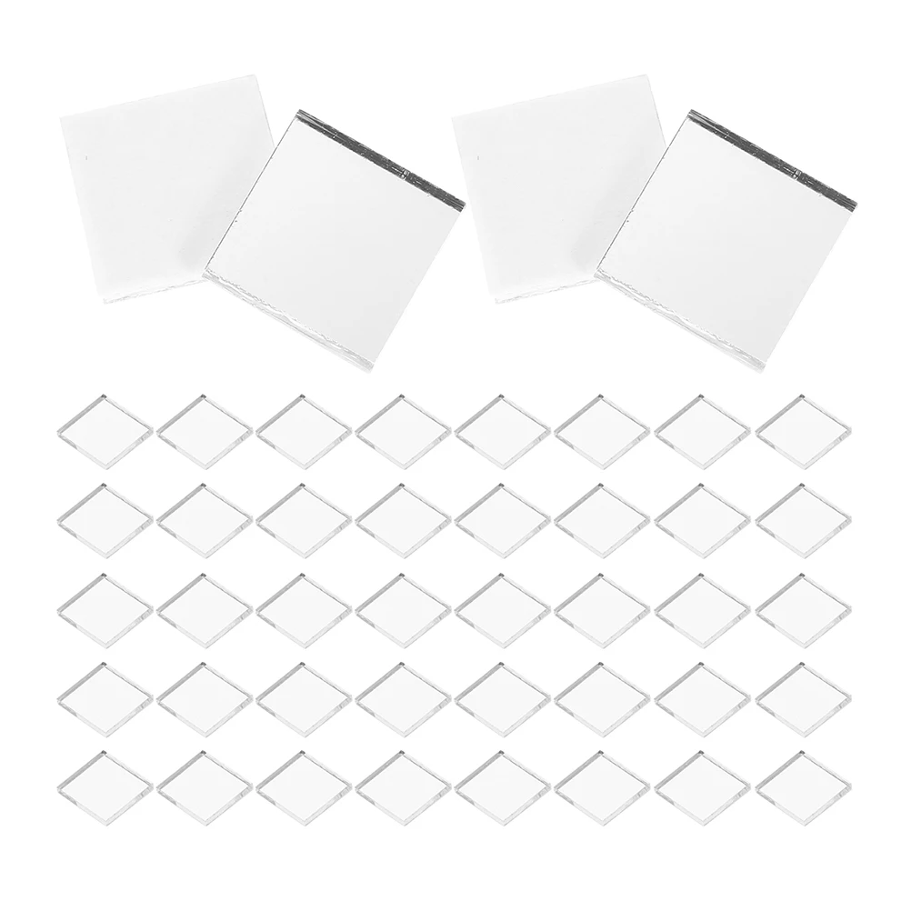 

100 Pcs Mirror Decorative Stickers Tiles For Crafts Adhesive Glossy Easy Install Self Mirrors Disco