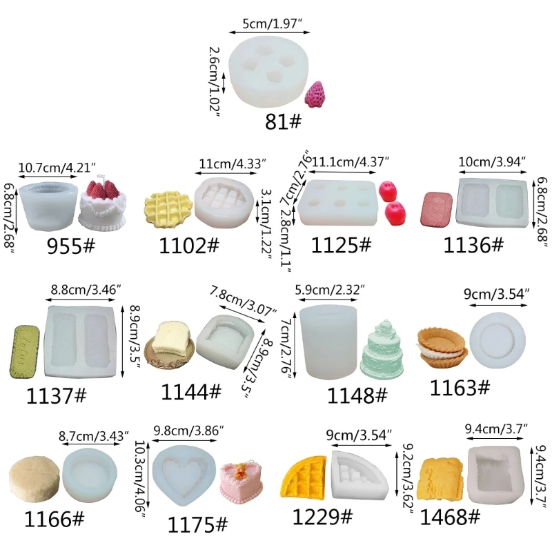 Decorated Cake Silicone Mold Mousse Pastry Dessert Mold Simulation Cream Small Cake Embryo Mold