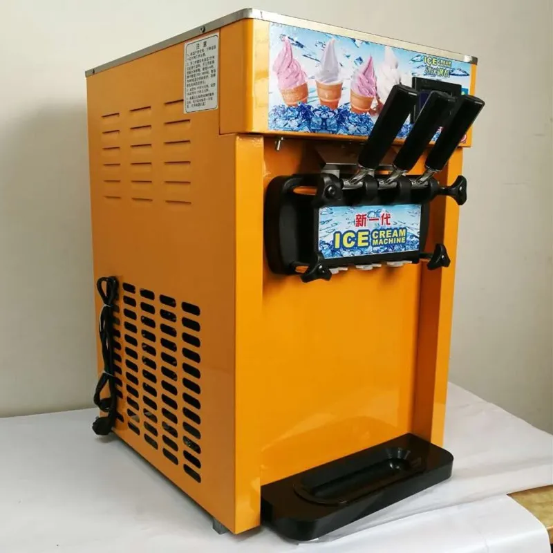 Automatic Ice Cream Makers 3 Flavors Soft Serve Ice Cream Making Commercial Ice Cream Machine for Business