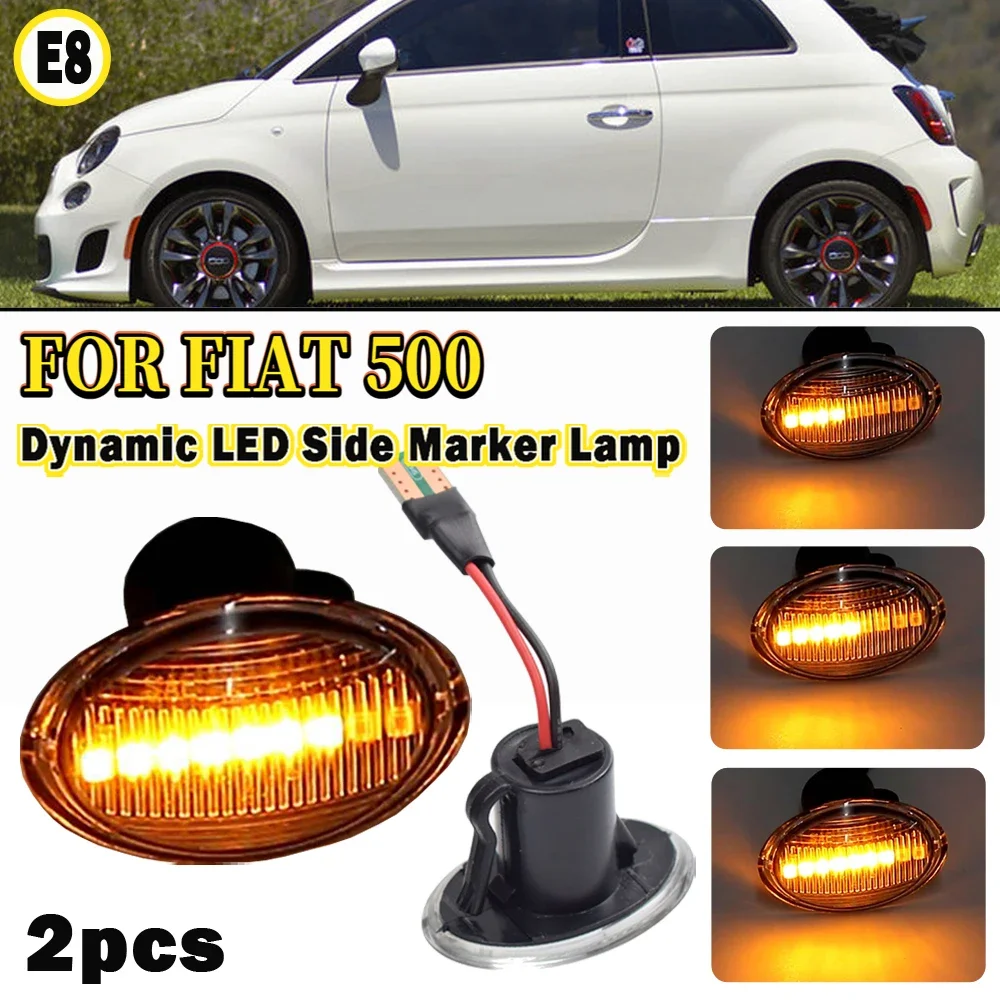 2X Smoked OEM side marker lamp turn signal light for FIAT 4S 63 3P NUOVA 500 ABARTH Ford KA DESDE Lancia YPSILON Maserati