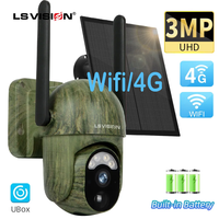 Wifi/4G 2K Solar Camera Network SIM Wireless Outdoor Night Full Color Human/Animal Security Detection Wildlife Surveillance Cam