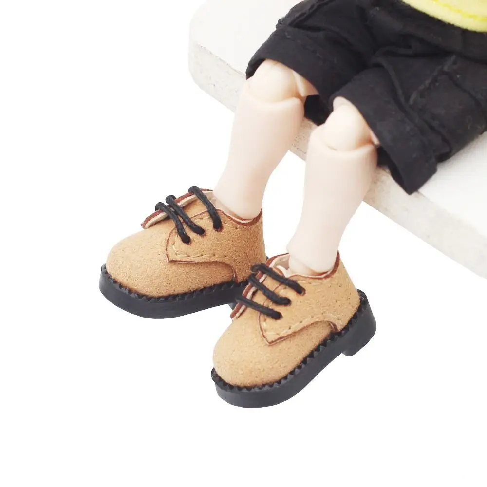 Multiple Colour 1 Pair Ob11 DOD 1/12 Bjd Doll 15cm Labubu Shoes PU Leather Cute Body9 GSC YMY Shoes Delicate All-Match