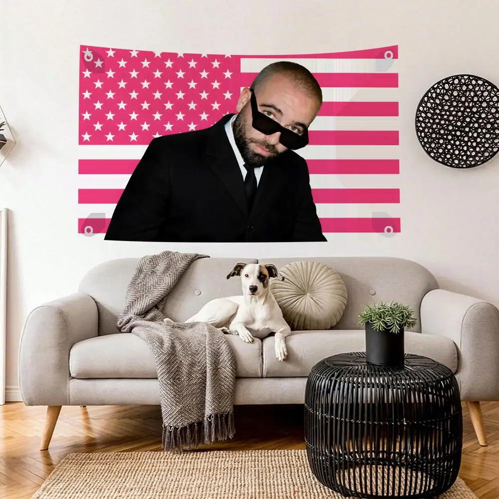 Israeli Singer O-Omer Adam Flags Decoration Flag Indoor Outdoor Hanging For Bedroom Living Room Bar Garden Party