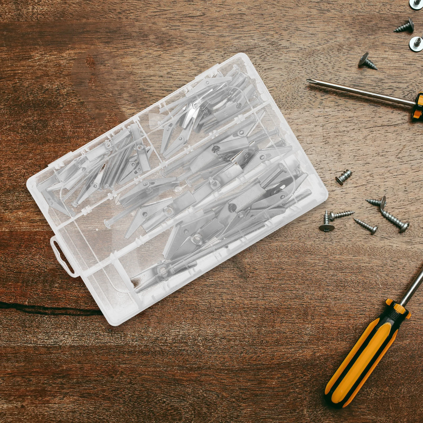 

32pcs Toggle Bolt Set Metal Drywall Anchors Butterfly Expansion Screws Zinc Plated Steel Assorted Screws Fasteners Hardware Kit