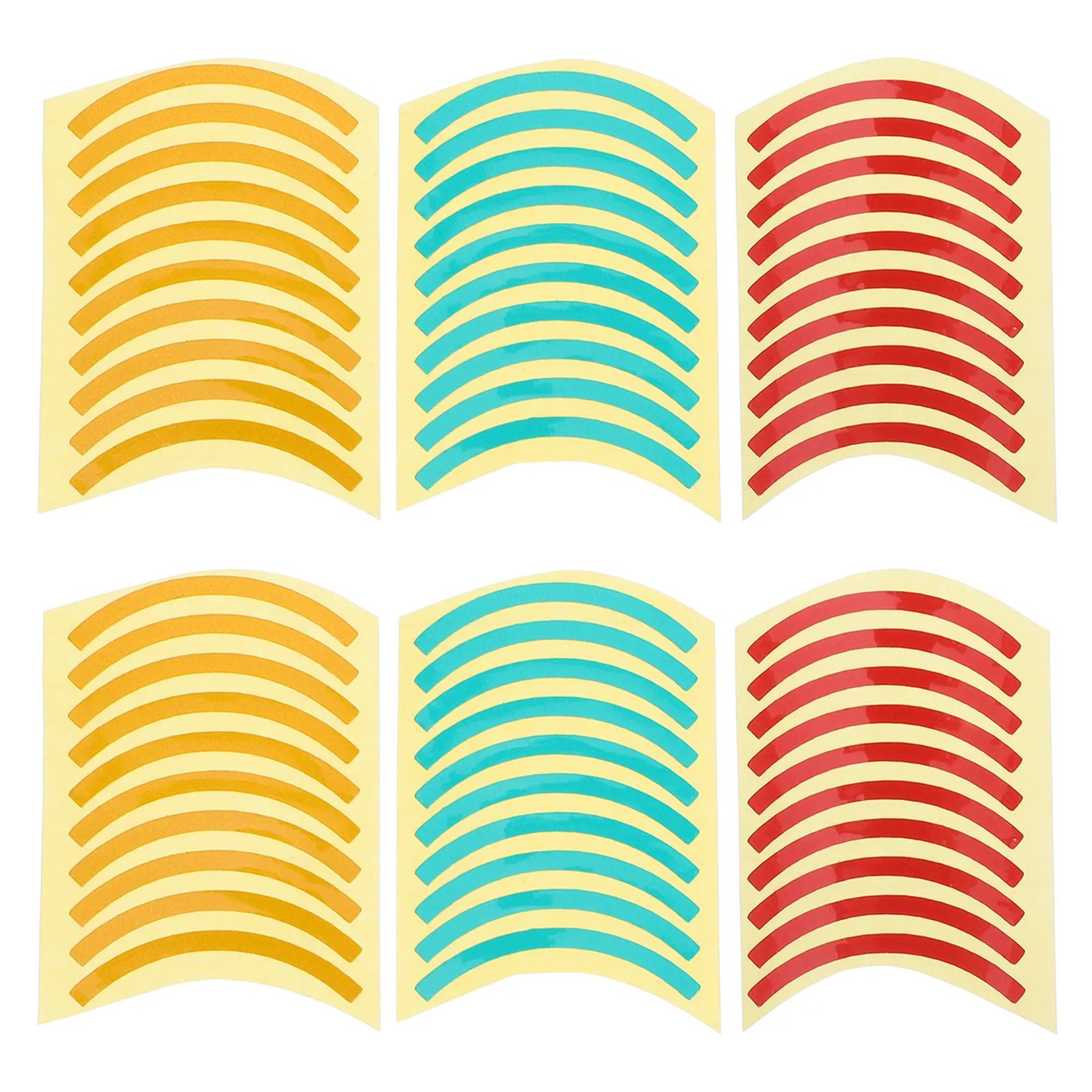 

60Pcs Pressure Gauge Tri-Color Reflective Stickers Uv-Resistance Quarter-Circle Labels Industrial Safety Identification Markers