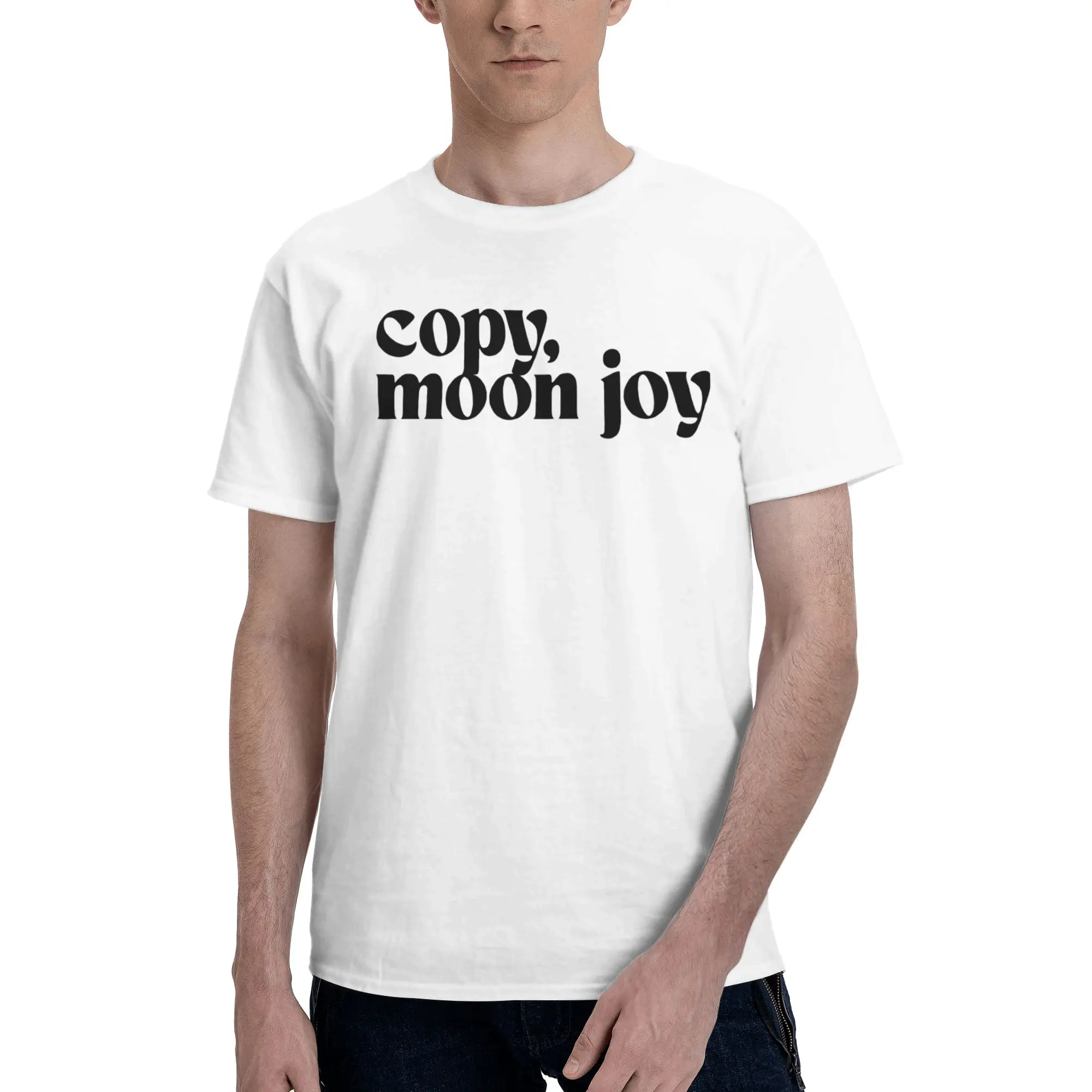 Copy Moon Joy 8 Funny Graphic 100% Cotton T-Shirt  Tops Tees For Men