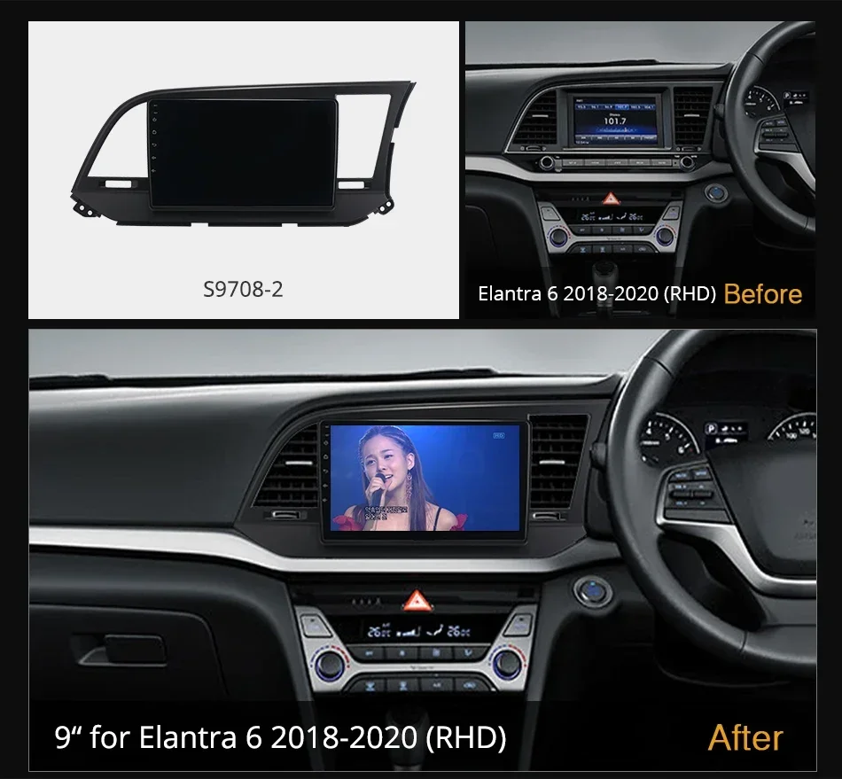 Ownice K6+ 2K 13.3 for Hyundai Elantra 6 2015 - 2019 Right Hand Driver Car Radio Multimedia Player Stereo GPS Android 12 No 2din