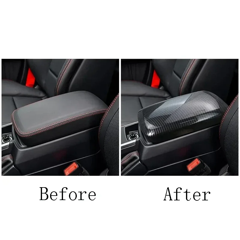 مركز السيارة مسند الذراع صندوق لوحة الكسوة لمرسيدس بنز CLA C117 GLA X156 A الفئة W176 13-18 حماية يغطي أجزاء ألياف الكربون