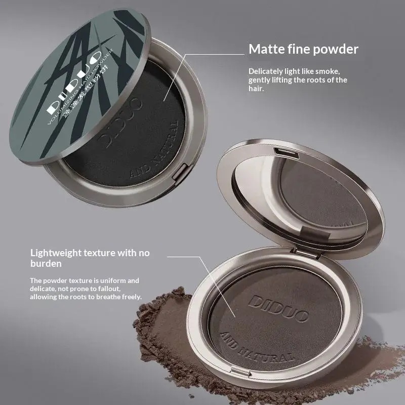 Fluffy Hair Powder Black Brown, Instant Gray Hair Coverage Natural, Hairline Shaping for Daily Travel Quick Hair Touch Up