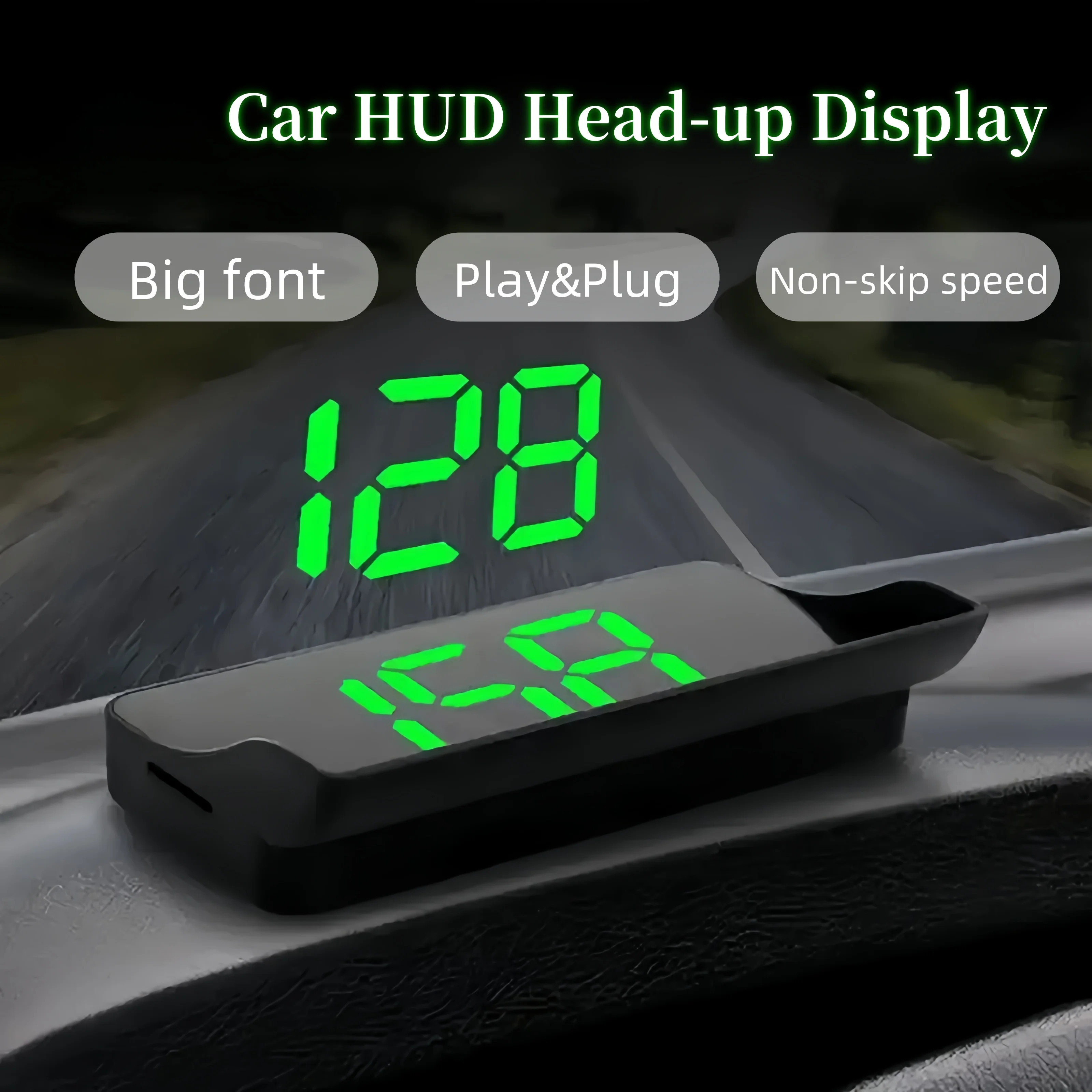 Car Head Up Gps New Style Hd Speedometer Speed Kmh Digital Hud Windshield Projector  Electronics Accessories Display