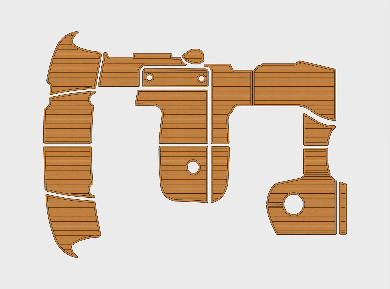 

2003-2005 Sea Ray 390 Sundancer 1/4 дюйма, 6 мм, пена EVA, нескользящий ПВХ, настил из тикового дерева, морской коврик,...ek, водный ковер, морской пол