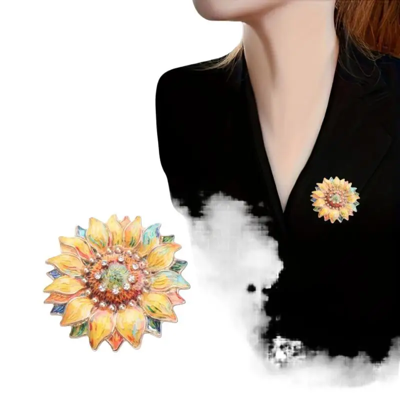 Van Gogh Sunflower Enamel Lapel Pin 1Pcs Unisex Art Brooch Badge for Backpack Jacket Decor Special Gift for Painting Lovers view 6