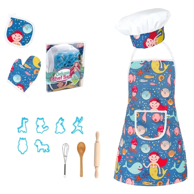 Children Cooking and Baking Set Girls Toddler Dress up Costume