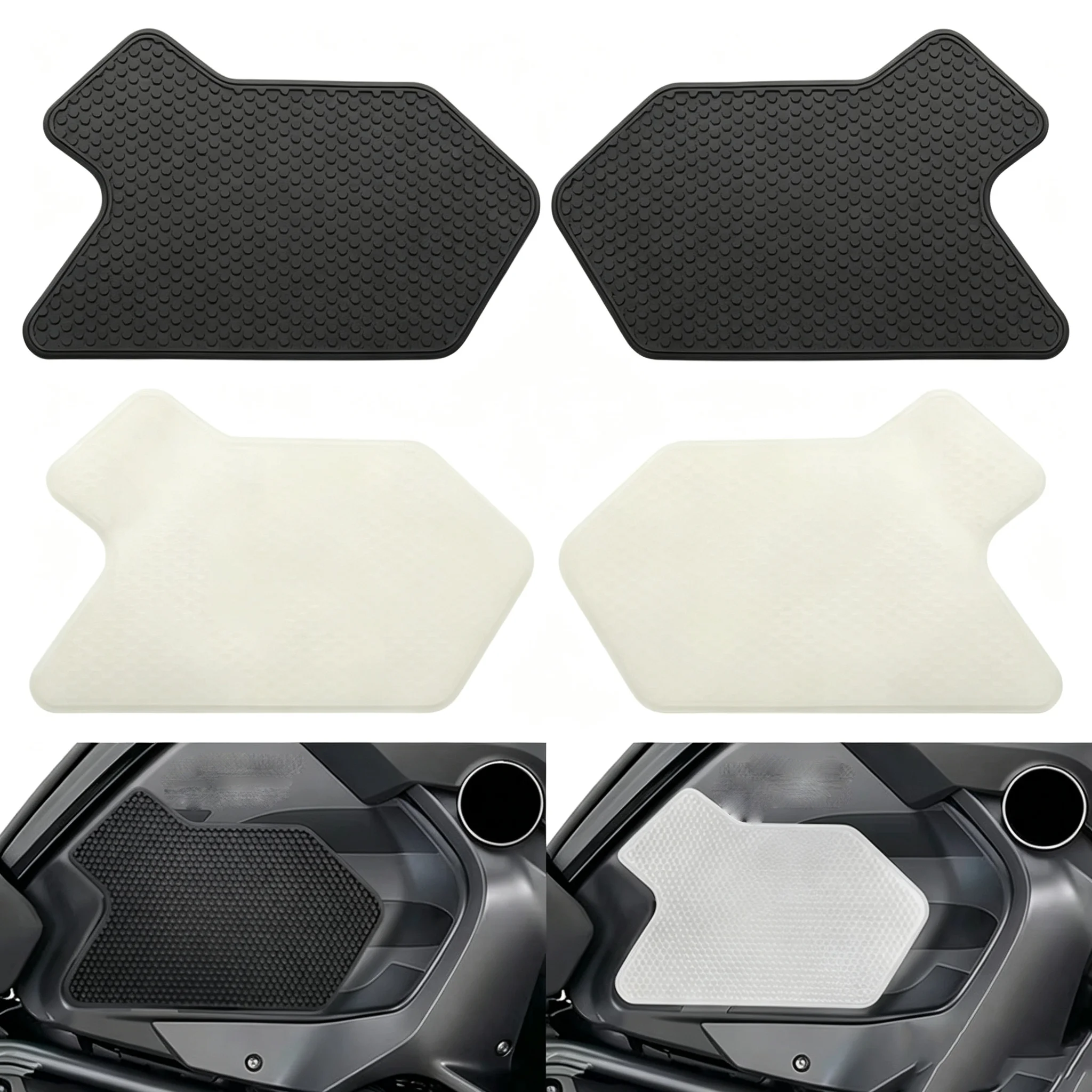Black Rubber Side Fuel Tank Pad Fits For BMW R1200GS R1250GS Adventure Adv 2013-2020