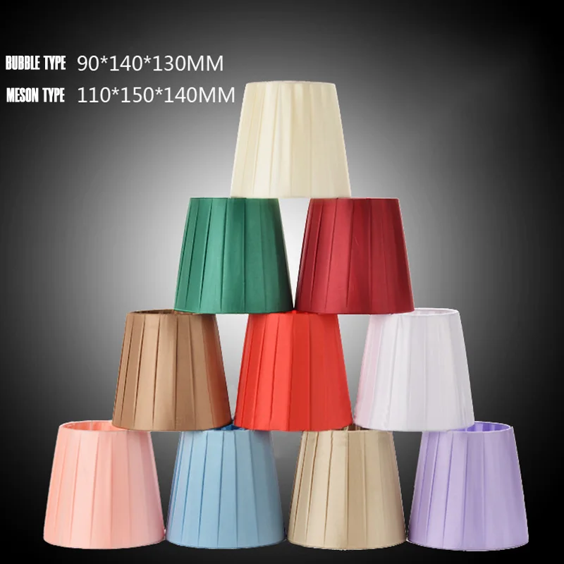 Hotel Chandelier Wall Lamp Fabric Pleated Lampshade Art Deco Lamp Shades Nordic Style Modern Lamp Cover Clip on/Meson Type