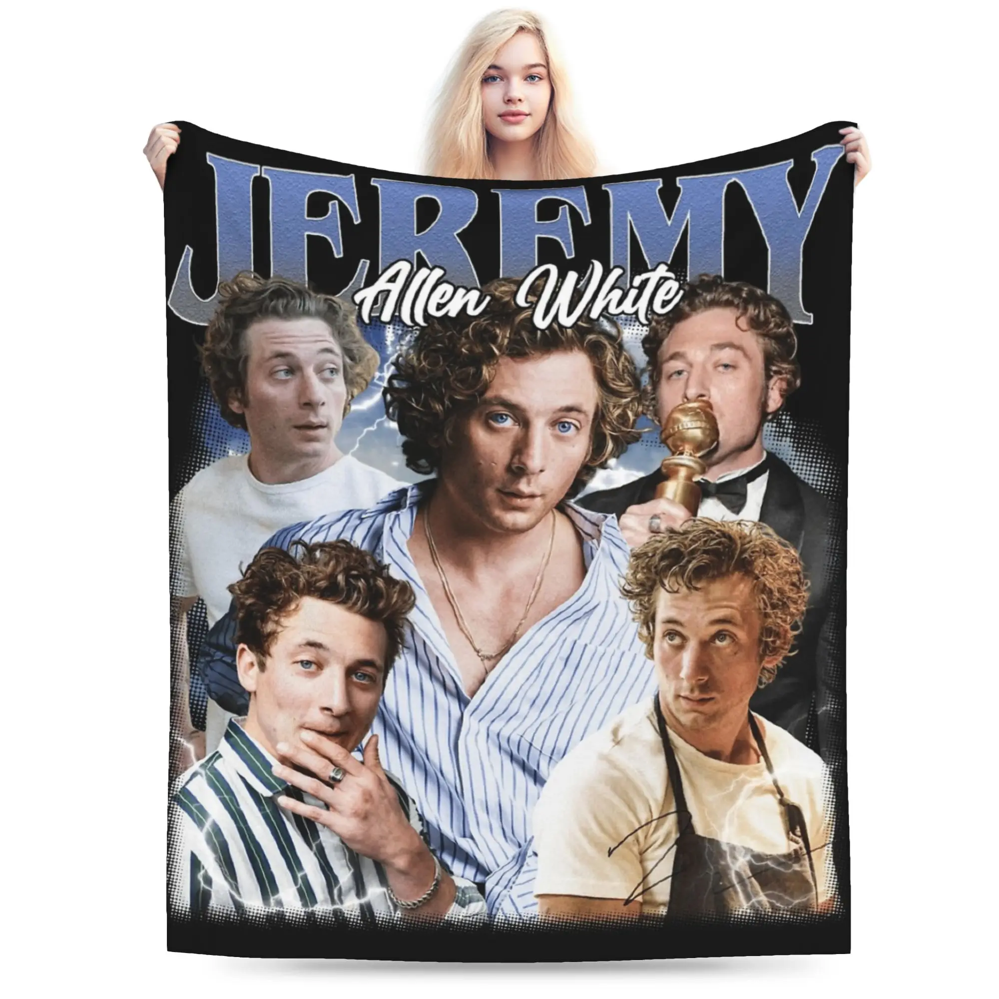 Jeremy Allen White The Bear Tv Show Blanket Fleece Decoration Super Warm Throw Blankets for Bedding Car Bedding Throws