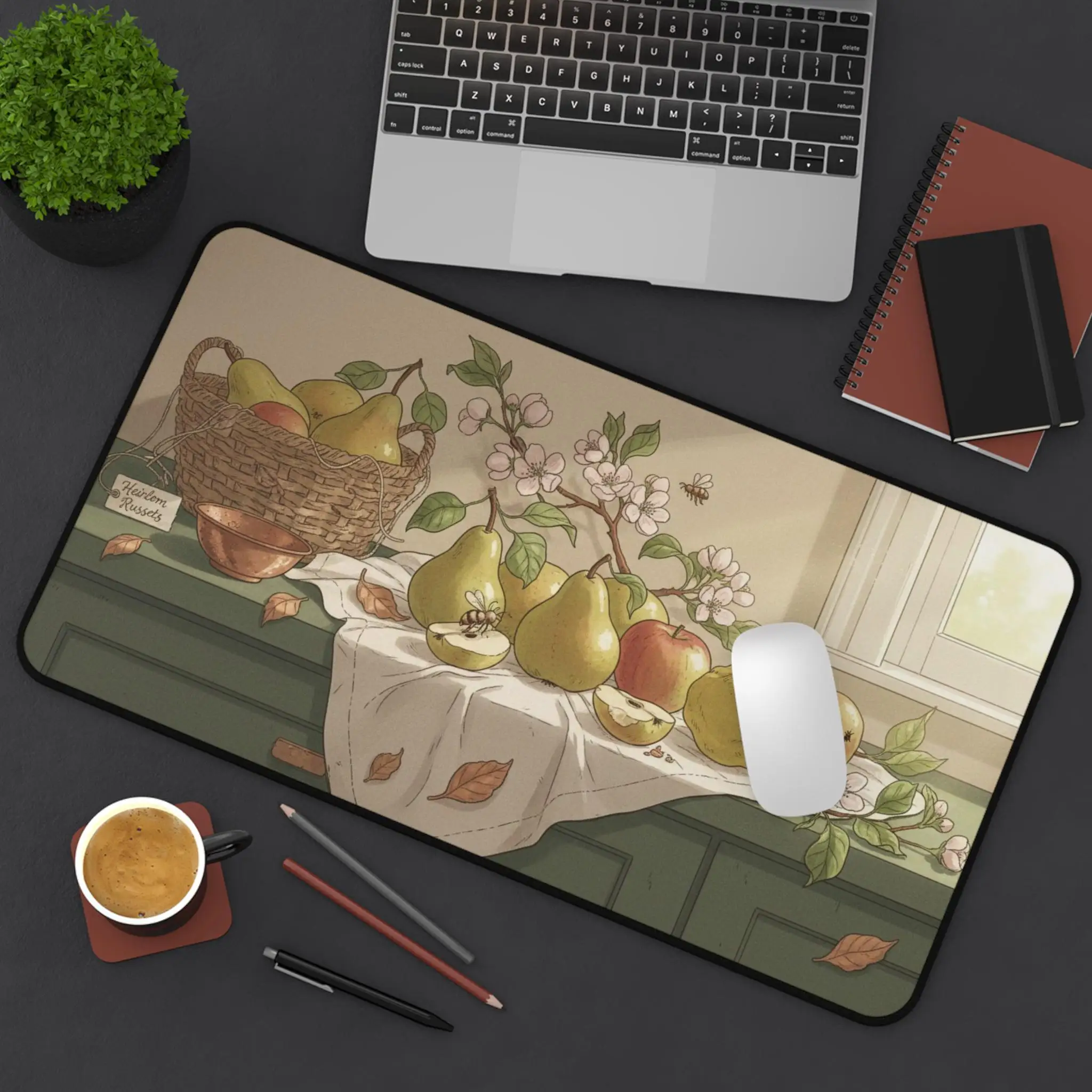 

Heirloom Orchard Pear Blossom Sunlight Kitchen Still Life Desk Mat, Laptop Mats, Non-Slip Home Office Mats, Student Gift XXL
