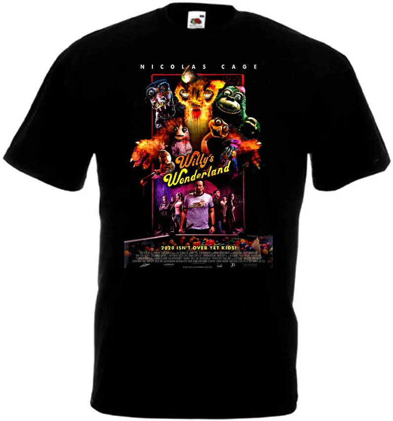 Willy's Wonderland v1 T shirt black movie poster all sizes S 5XL