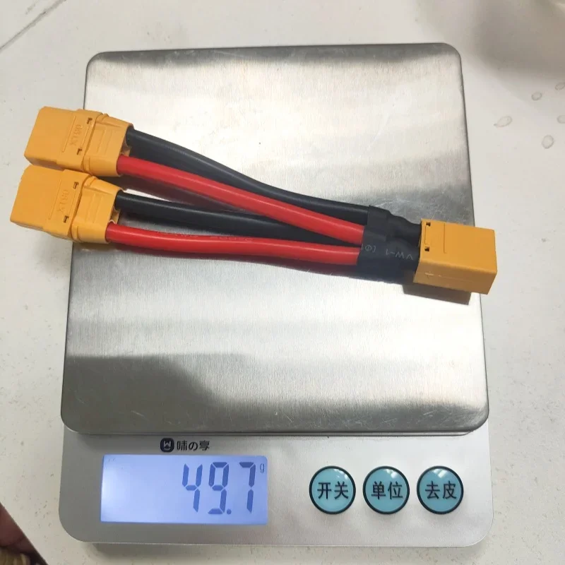 XT90 3-Wege-Y-Splitter, paralleler Batterieanschluss, männlich/weiblich, Kabel, Dual-Verlängerung, 10 AWG, Silikondraht für Batterieladegerät, Motor – Detail 4