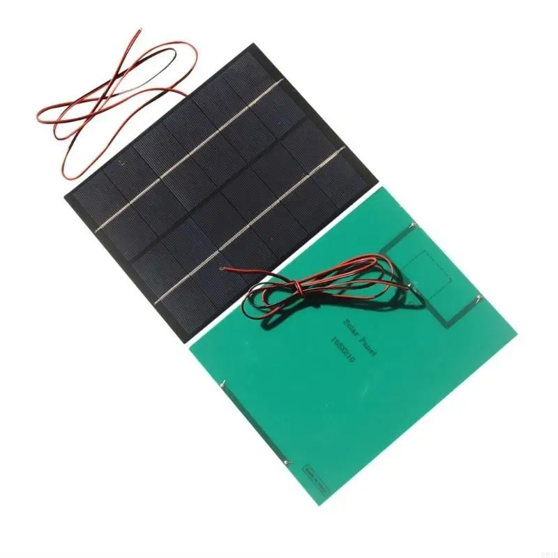 581E 6V/12V 5.2W/5W لوحة ألواح شمسية تتساقط مع وحدة أنظمة الطاقة الشمسية الأسلاك لعلوم المنتجات والتكنولوجيا الدائمة