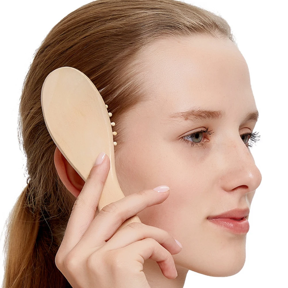 

2 Sets Comb Kit Handheld Portable Vanity Wood Vintage Hair Brush Hair Brush Makeup Clear Retro Vintage