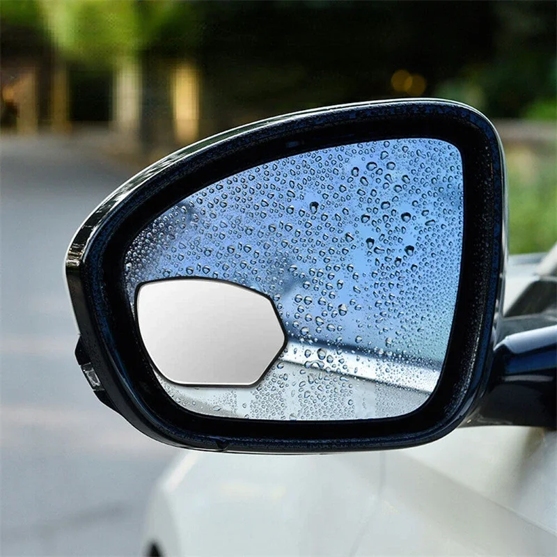 Car Blind Spot Mirrors Sector Frameless Auxiliary RearView Mirror 360 Degree Wide Angle Adjustable for Car Parking Reversing