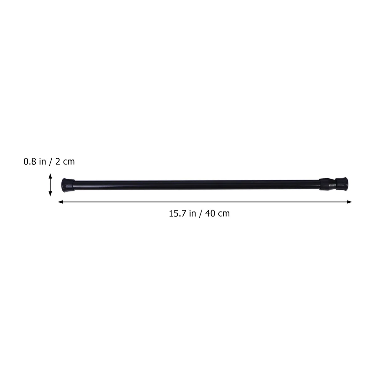 2Pcs High Carbon Steel Shower Curtain Rods Telescopic Tension Poles Retractable Clothes Drying Rods Windproof Anti-Rust for Home