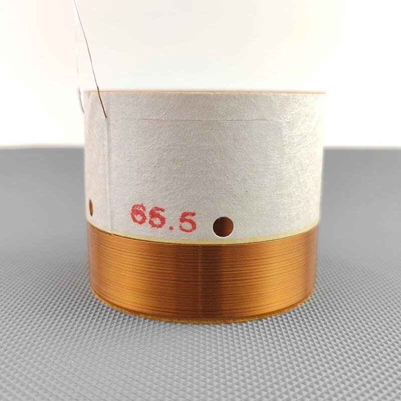 1PCS High-Power 65.5-Core 65.5mm Bass Speaker Coil with Round Wire, Fiberglass Bobbin, Internal/External Winding