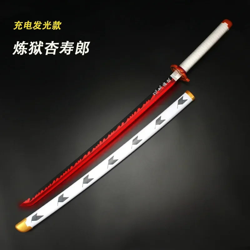 103cm Kimetsu No Yaiba Light Nichirin Tō Sword Wooden Abs Material Japanese Tomioka Giyuu Katana Kokushibo Samurai Swords Toys