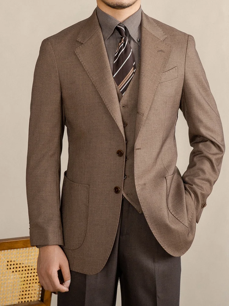 

Мистер Футболка с оленем, итальянский костюм в стиле ретро, повседневный мужской костюм из полиэстера, лацзин, шерстяная смесь