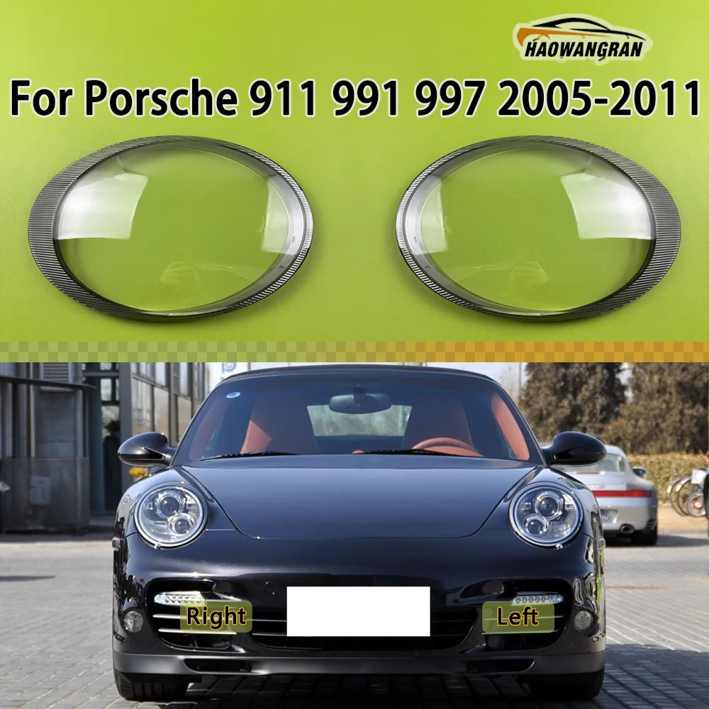 

Front Headlight Cover Transparent Lampshade Headlamp Shell Plexiglass For Porsche 911 991 997 2005 2006 2007 2008 2009 2010 2011