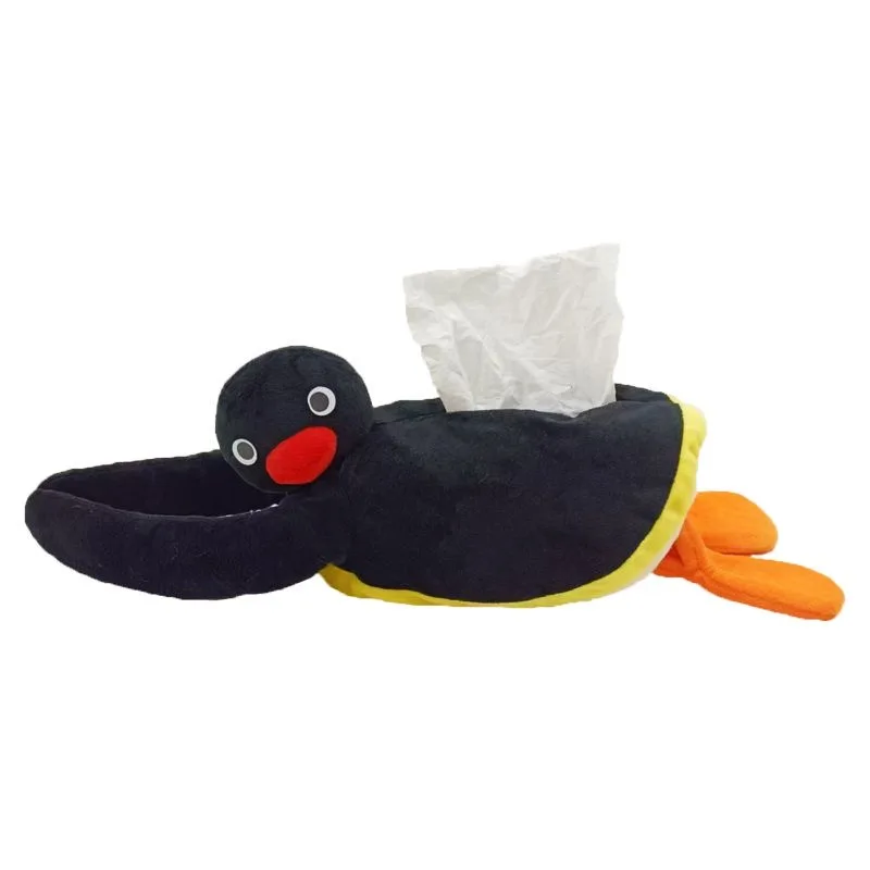 New Kawaii Cute Pingu Penguin Plush Home Car Tissue Cover Holder Stuffed Animals Toys For Children