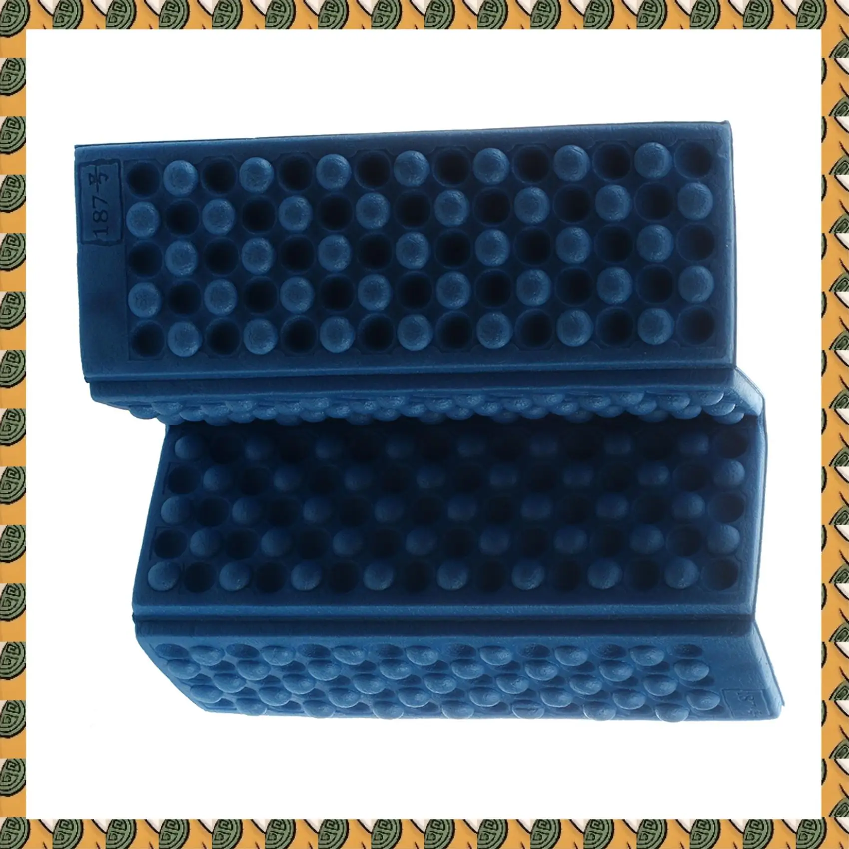 A77I 3X Personalized Folding Foam Waterproof Seat Pad Chair Cushion (Blue)