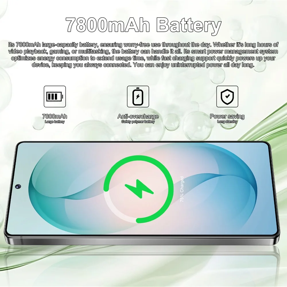 K-Touch New S25 Ultra 7.3 HD Smartphone Android 15 Mobiltelefone 22GB+2TB Handy 7800mAh Octa Core Entsperrt 5G Dual SIM 16+48MP Kamera Mobiltelefone – Detail 13