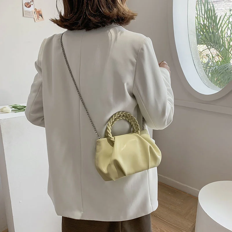 Cloud Bag Women's 2023 Summer New Fashion Chain One Shoulder Crossbody Bag Pleated Bag Versatile Texture Handbag