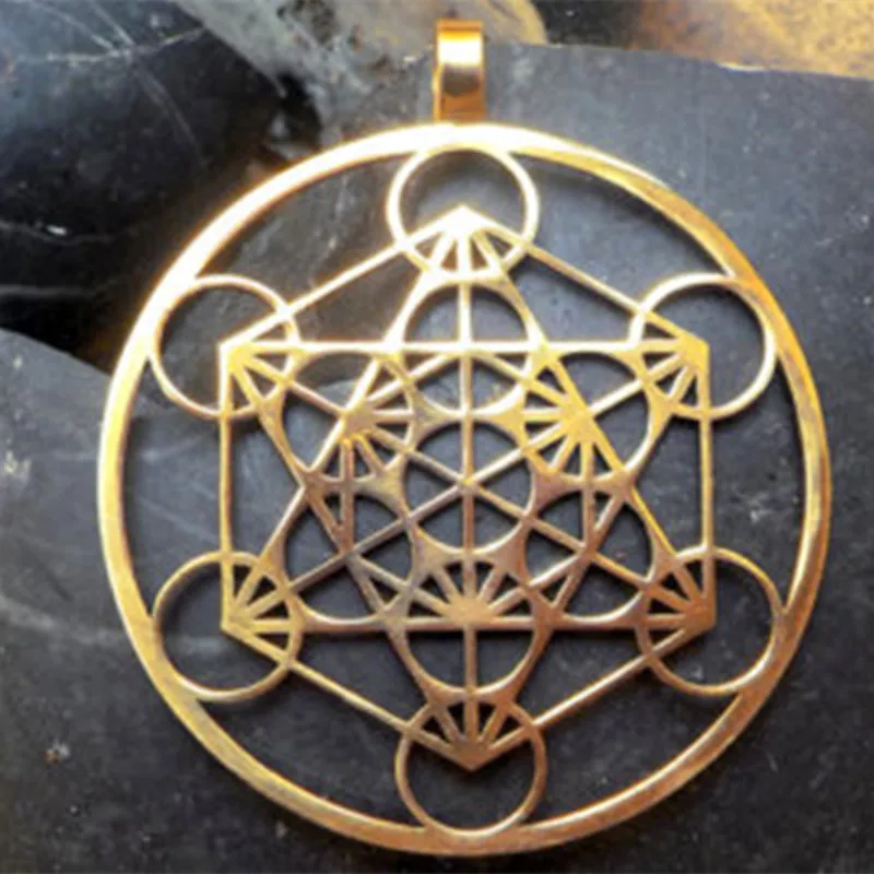 Metatron's Cube Pendant Silver Plated Sacred Geometry Metaphysical jewelry DIY Making Charm Accessories Finding Gift For Women