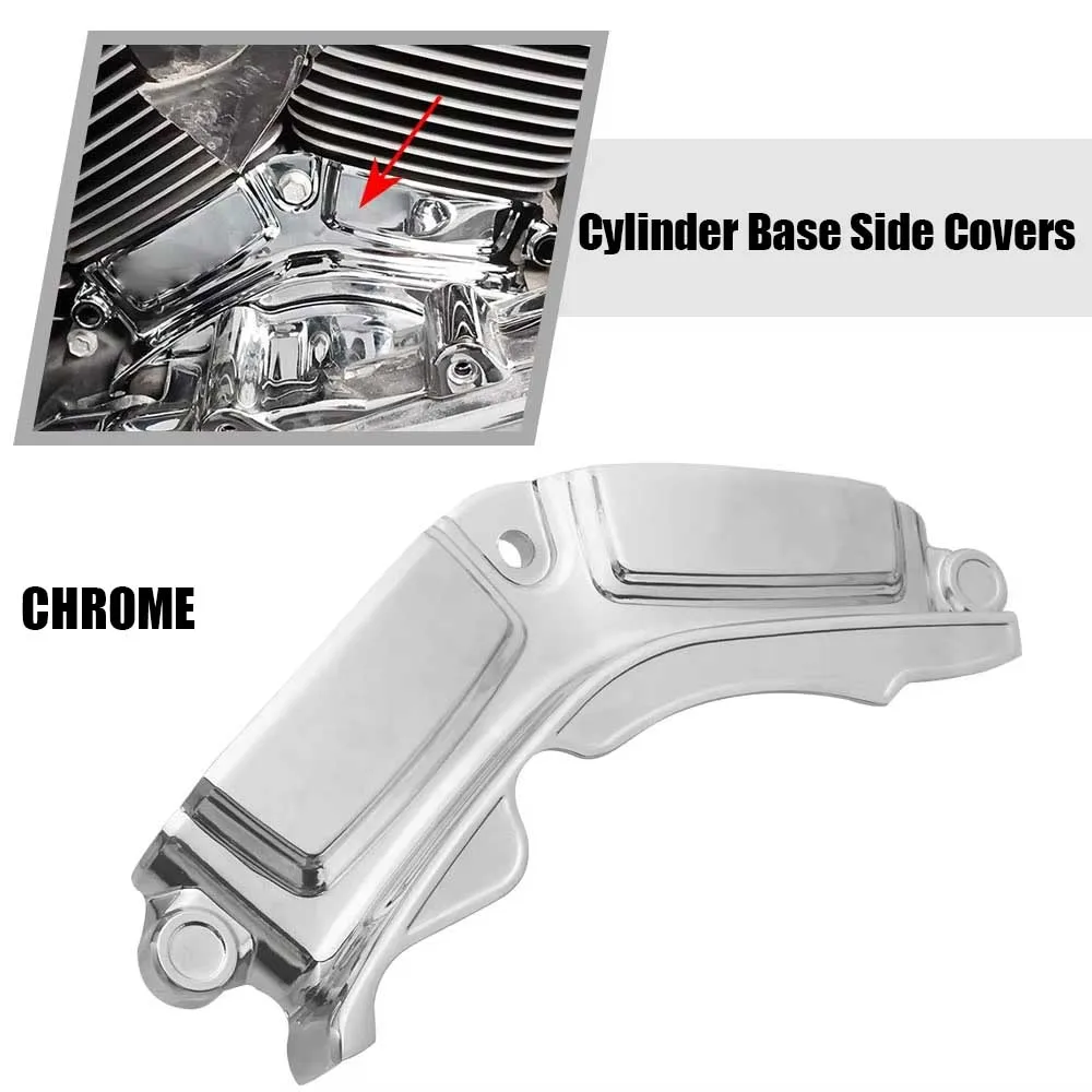Motorcycle 1PCS Chrome Cylinder Base Side Covers Fit For Harley Softail Heritage Classic 114 FLHCS 2018-2024