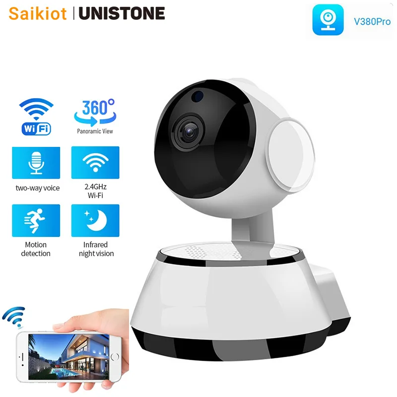 

Saikiot V380 Pro 2MP Indoor WIFI Camera Wireless HD 1080P CCTV Home Security Baby Monitor Camera Auto Tracking WIFI PTZ Camera