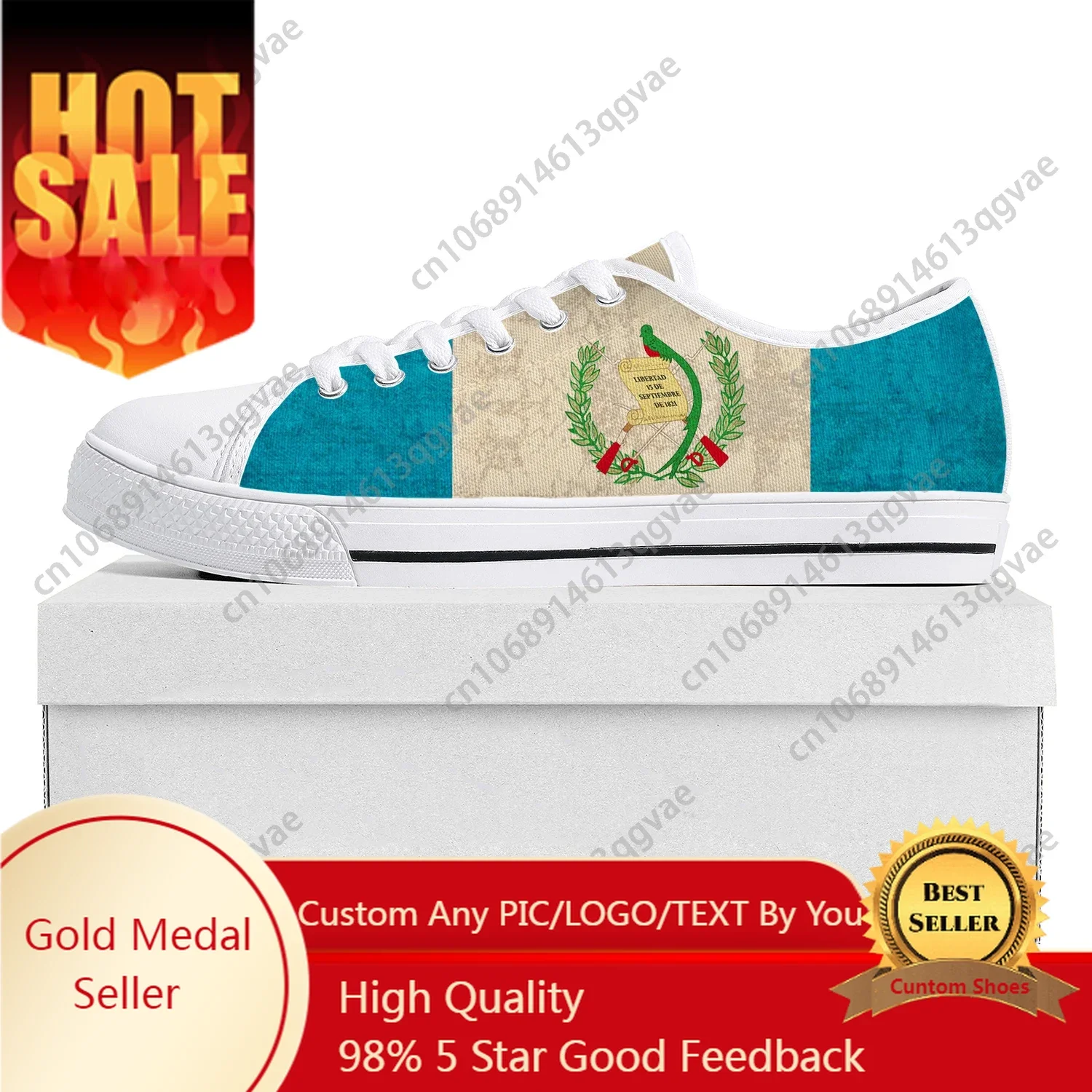 

Guatemala Flag Low Top High Quality Sneakers Mens Womens Teenager Canvas Sneaker Prode Casual Couple Shoes Custom Shoe