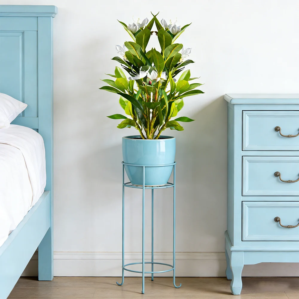 21-40 cm große künstliche Azaleenblüten, künstlicher Ficusbaum, künstliche Magnolienzweige, tropische Kunstbanyanblätter für die Dekoration von Zuhause und Büro – Detail 13
