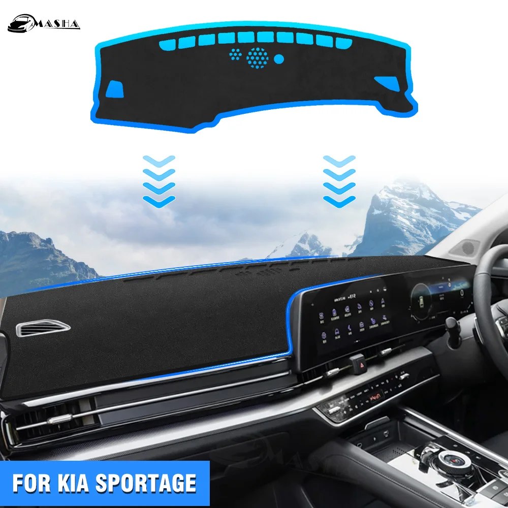 

Compatible with Dash Cover 2022 2023 2024 KIA Sportage NQ5 Dashboard Mat Cover Sunshade Nonslip Mesh Protector No Glare