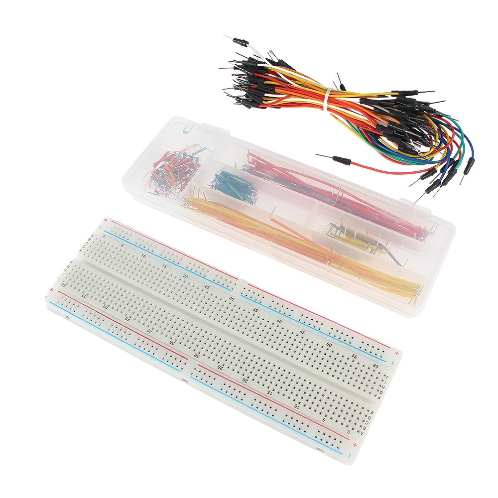 MB102 Breadboard Kit 400/830 Tie Points Solderless PCB Board U Shape Breadboard Jumper Cable Wire Set DIY Electronics
