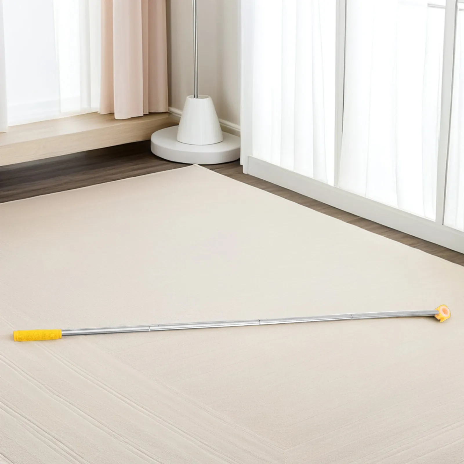 Adjustable Window Opener Pole Telescopic Rod Lightweight Non- Grip for Elderly High Reach Bedroom Kitchen Office