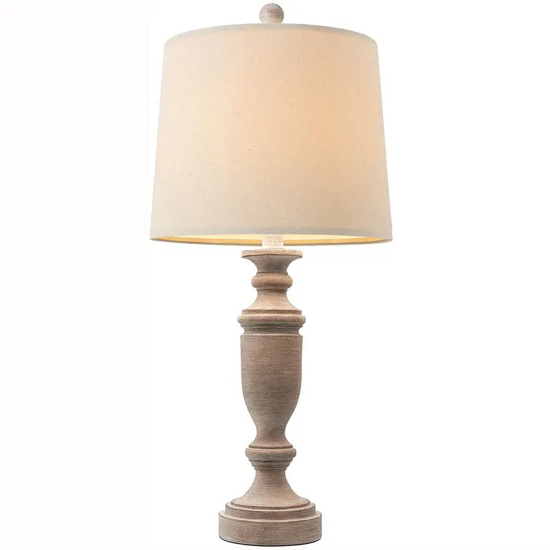 

American Style Table Lamp Wooden Art Bedroom Living Room Bedside Decorative Lamp Hotel Office Study Creative Cloth Desk Lamp
