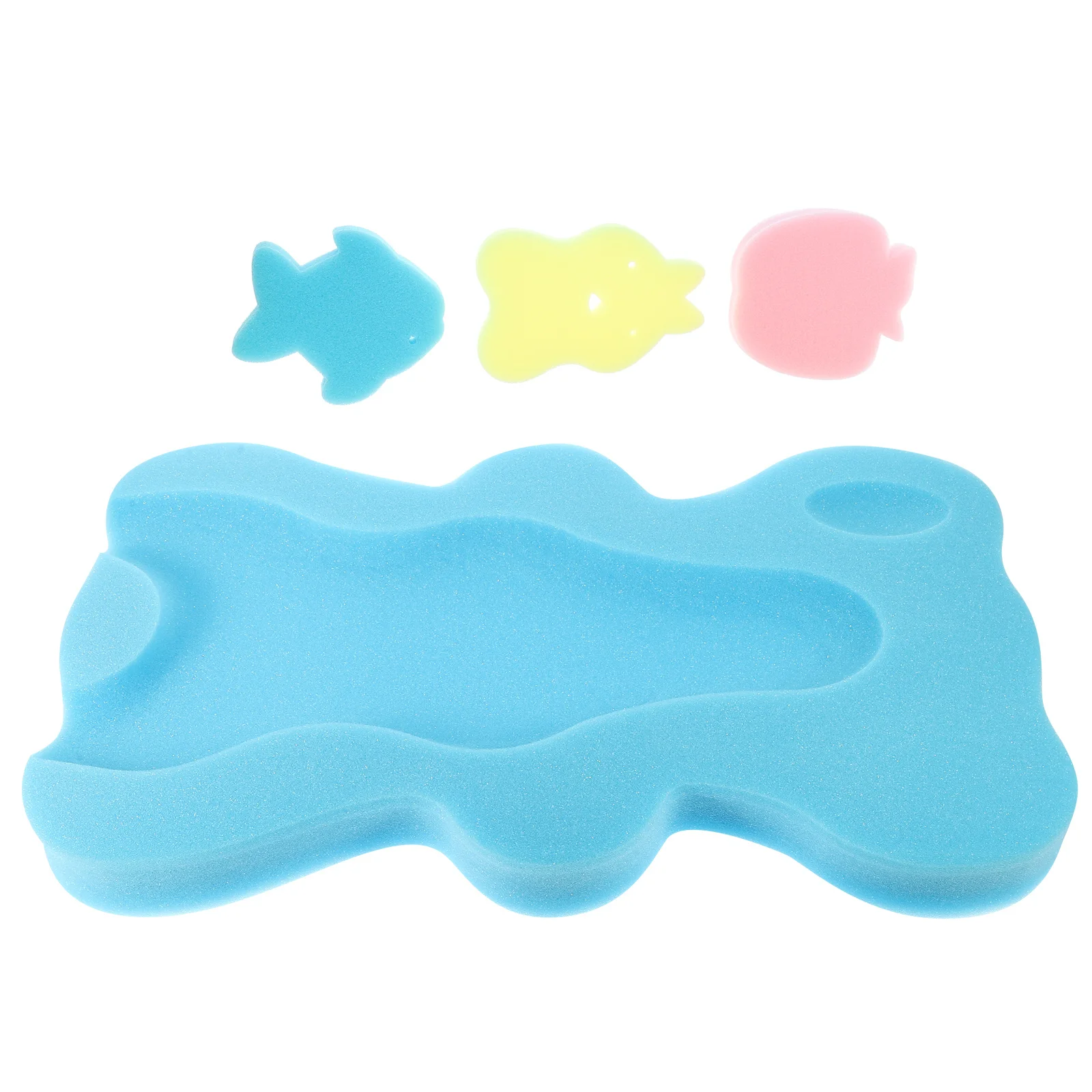 الطفل حمام الإسفنج حصيرة 5 سنتيمتر سميكة عدم الانزلاق حوض الاستحمام وسادة لحديثي الولادة حمام الرضع دعم احيط رئيس الرقبة الظهر السماء الزرقاء