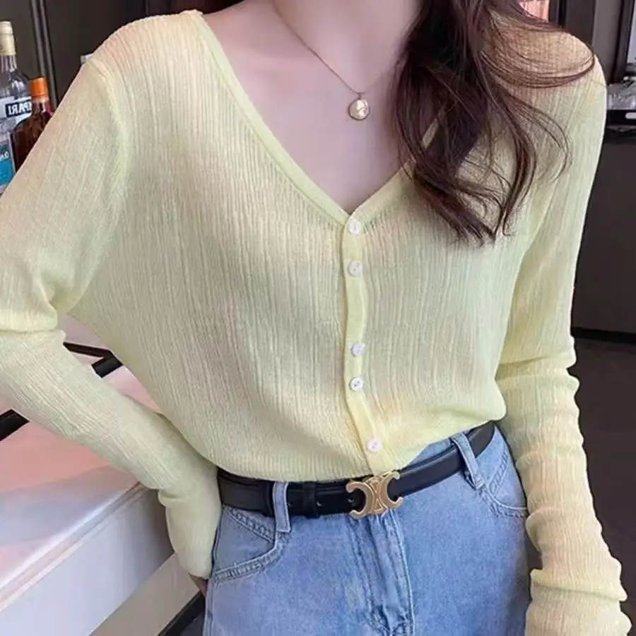 Women's Light Knitted Ice Silk Open Cardigan Summer Air Conditioning Top Thin Strap Dress Outer Cover up High-End Feeling Top