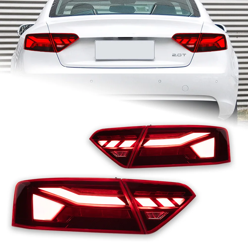 AKD Car Lights for Audi A5 Tail Lamp 2008-2016 S5 LE Tail Light Animation DRL Dynamic Signal Reverese Automotive Accessories